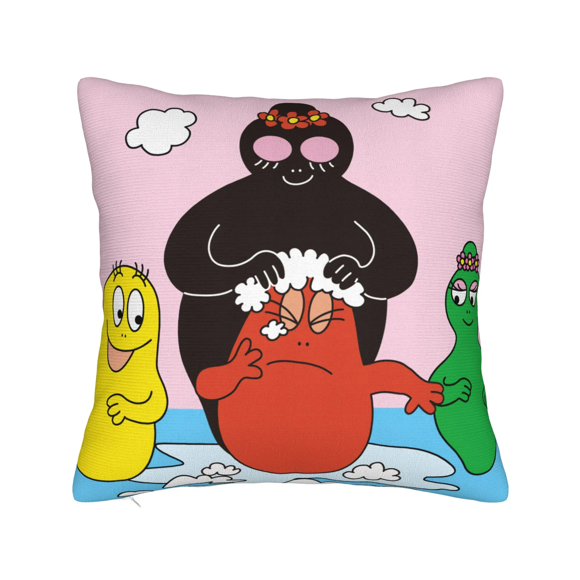 Barbapapa Barbamama Pillow Cover  Comfy Cushion Cover Morden Pillow Case For Living Room Bed Chair