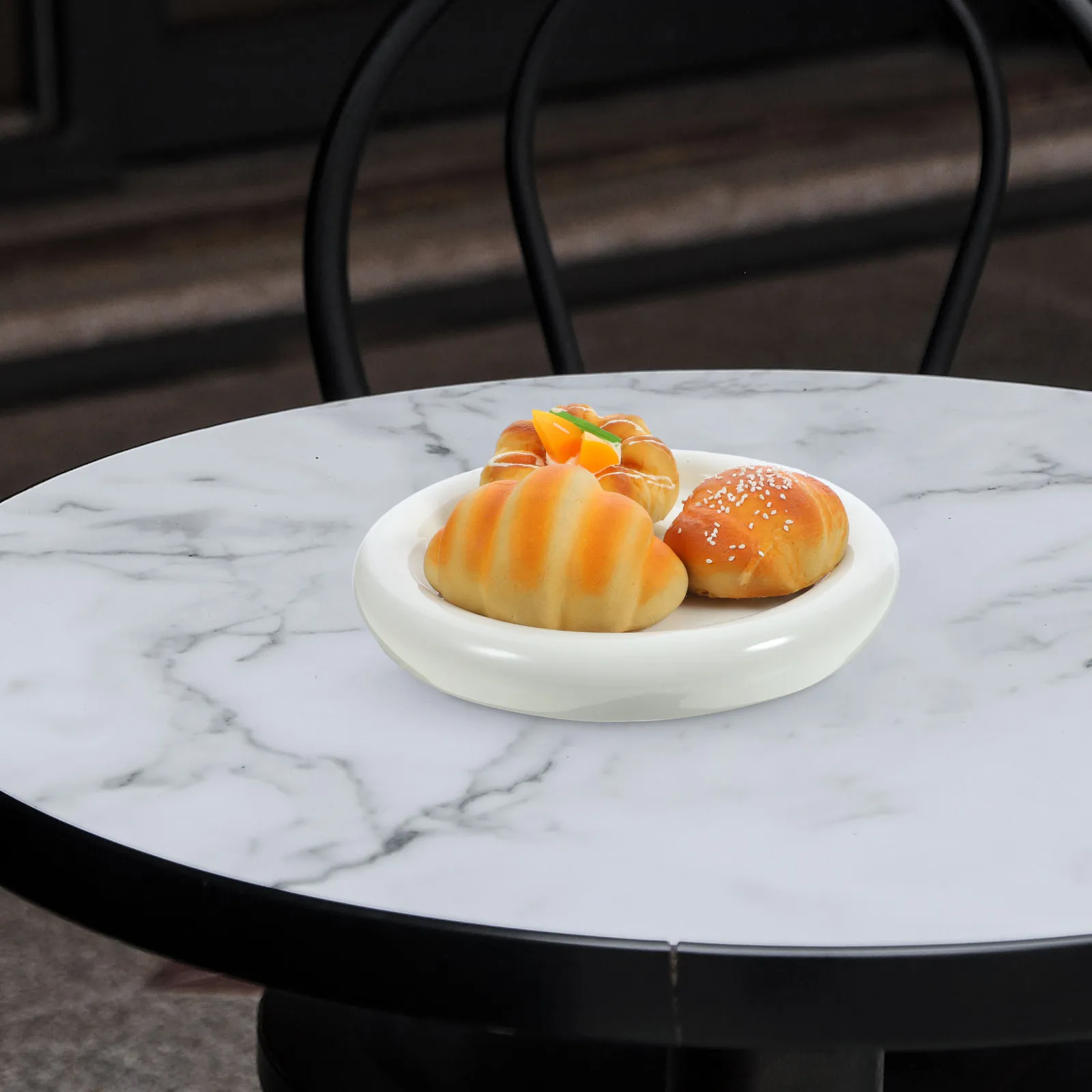 

Керамическая круглая тарелка-блюдо: набор посуды для стейка, салата, пасты, десерта, чаепития, для дома, ресторана, бара, многофункциональный