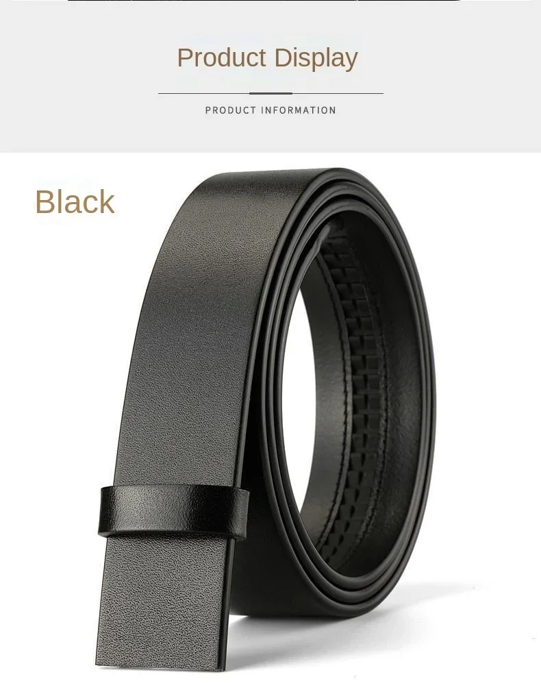 The first layer of cowhide belt hole free size quality jeans  strap vintage buckle waist  metal genuine luxury mens leather belt