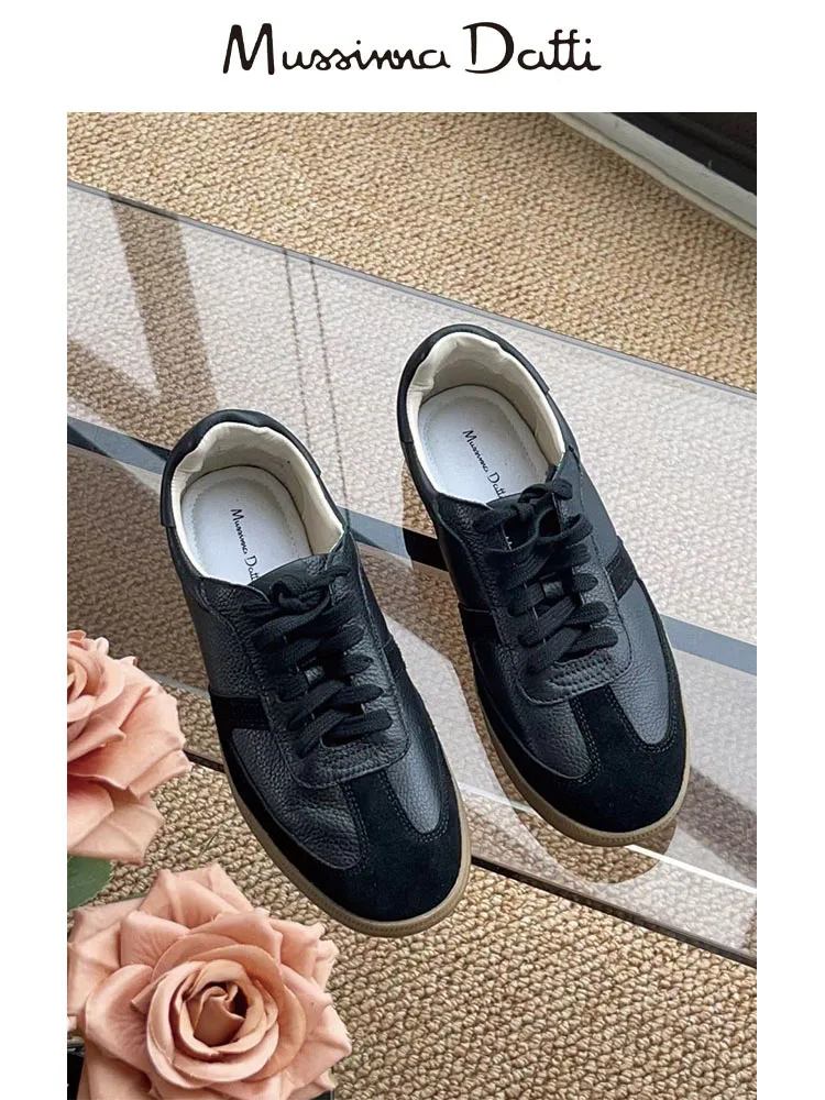 Murrinna Daffi 2024 New Women Shoes Fashion Genuine Leather Round Head Flat Sneaker Simple Matching Casual Versatile Shoes