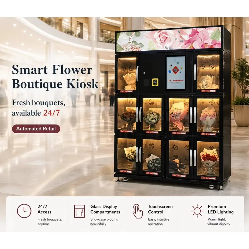 Wholesale Flower Vending Machine Fresh Dried Flowers Large Capacity Touch Screen Convenient To Select Purchase Vending Machine