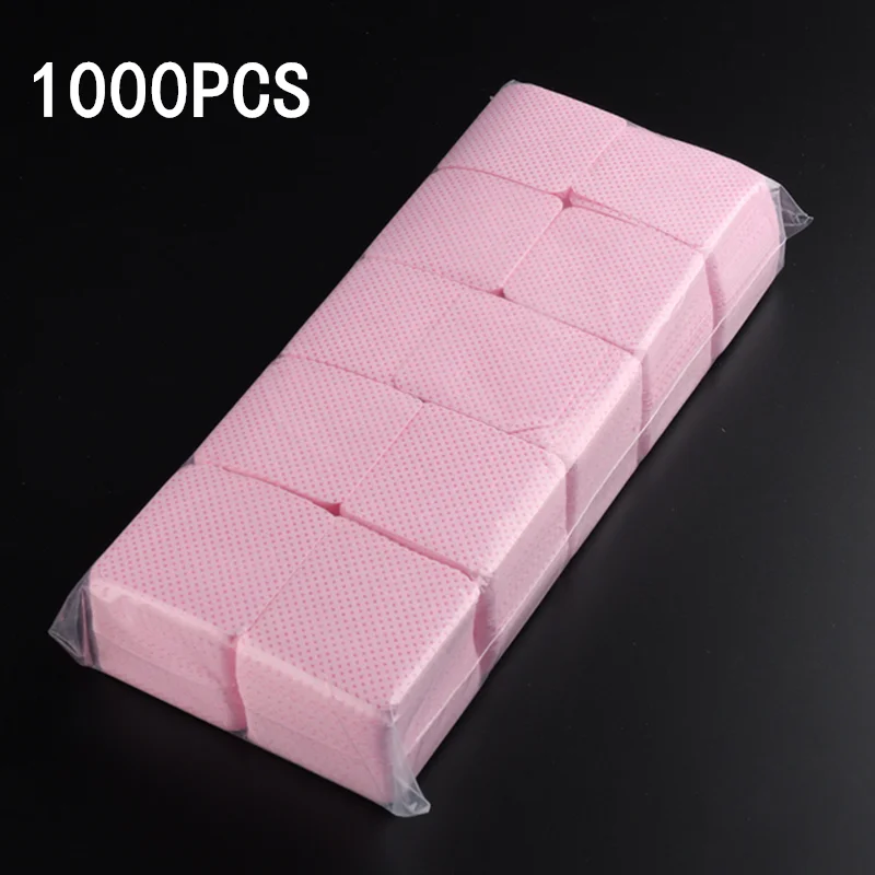 

20/50/100/300/1000pcs Nail Polish Remover Pads Lint-Free Nail Wipes Gel Cleansing Tissues For Nail Art Beauty Cleaning Care Tool
