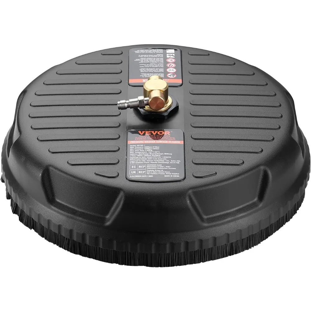 Accessoire universel pour nettoyeur de surface de 15 pouces pour nettoyeurs haute pression, Compatible avec les laveuses de 4000 PSI, connexion rapide de 1/4 pouces pour