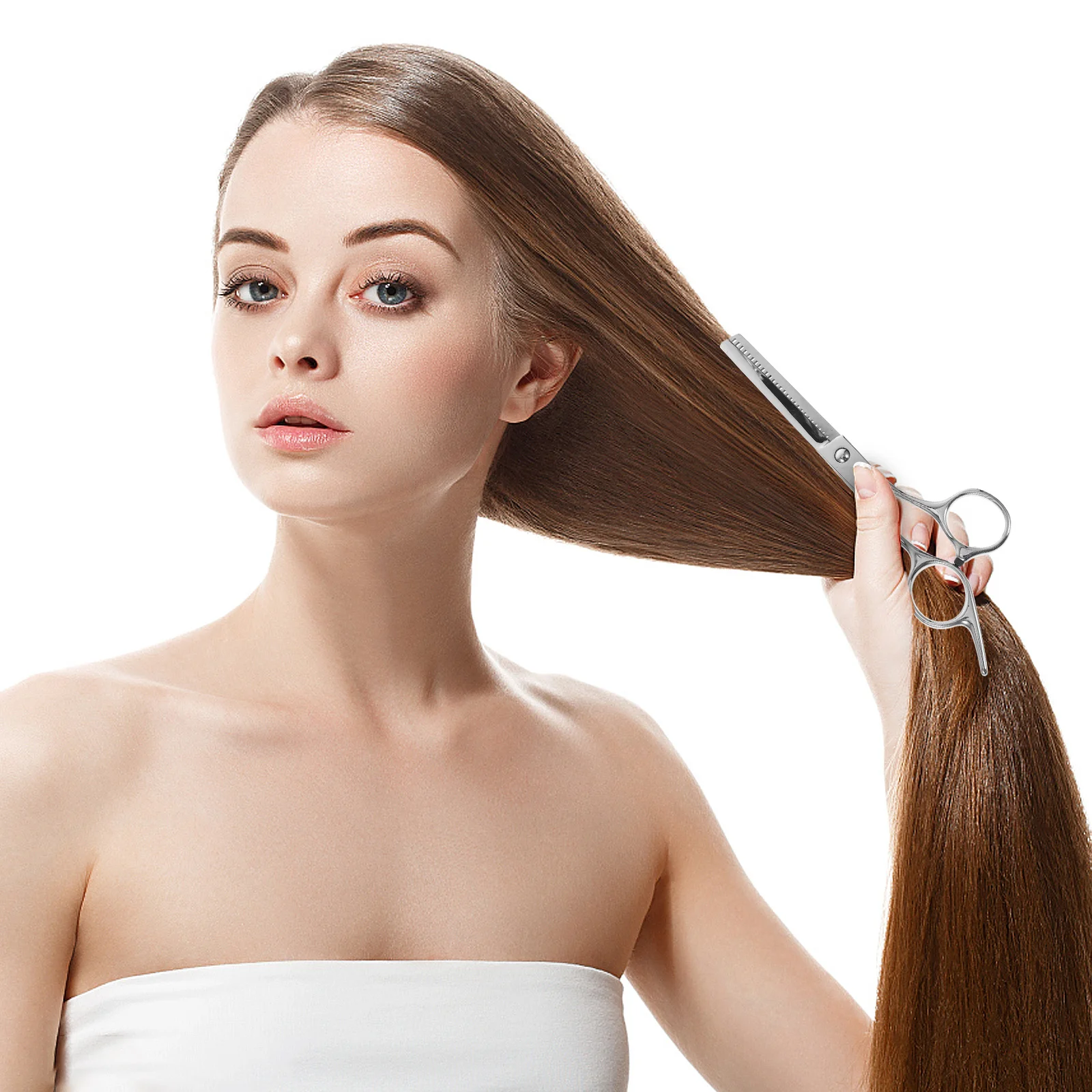 

Hairdressing Scissors Professional Barber Shears 10% Thin Hair Cutting Salon Home Use Rust Resistant Metal Blades