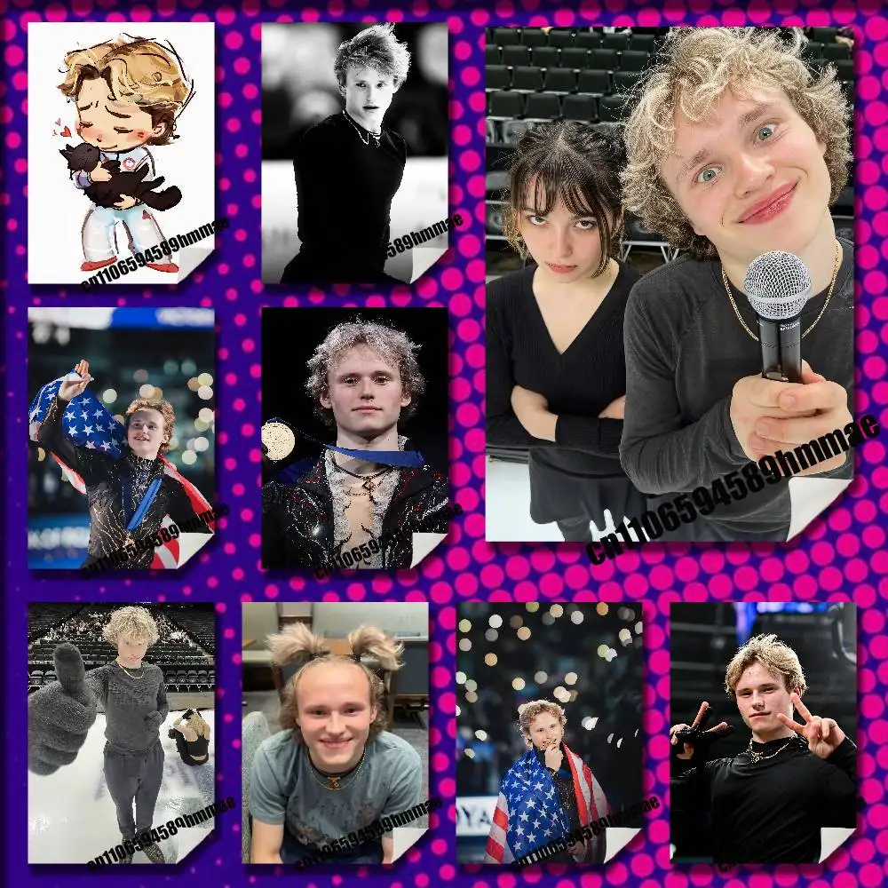 

For I-Ilia Malinin Poster Wall Murals Paper Home 21x30cm Self-adhesive Decoration Sticker Playbill Cover