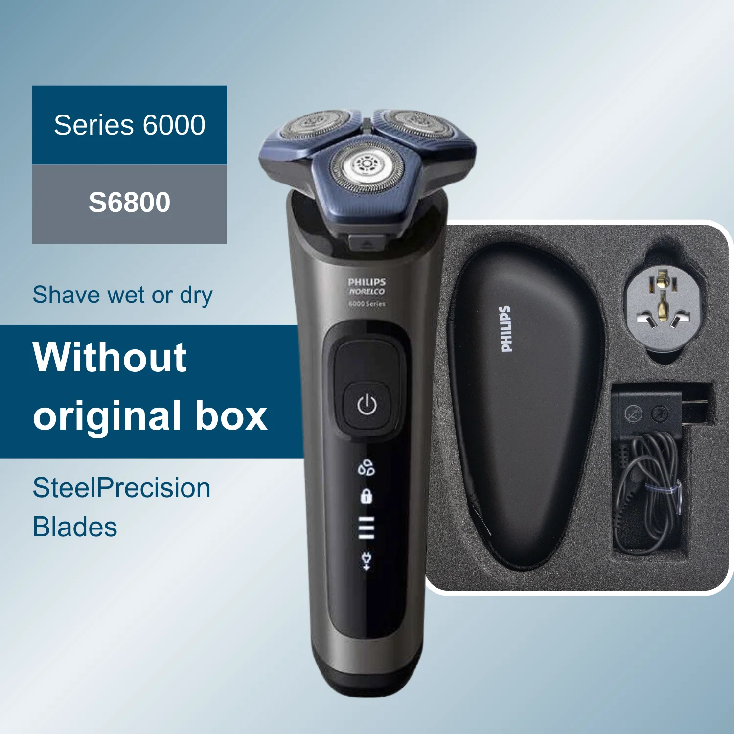 

Philips Norelco Razor series 6000 S6800, Without original box, Smart Hair sensor