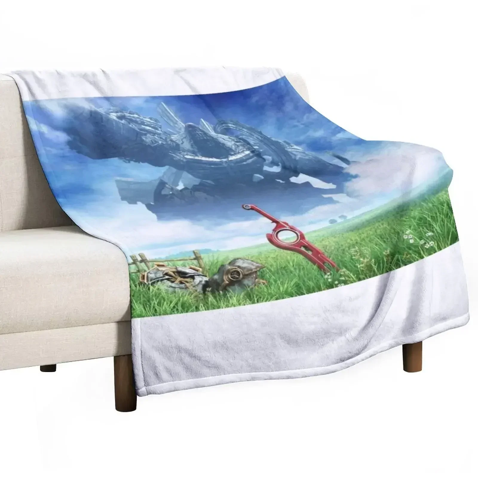 xenoblade-chronicle T-shirt Throw Blanket Soft Beds Blankets For Sofas Luxury Thicken Picnic Blankets