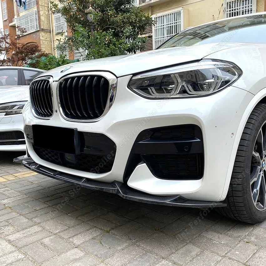 For BMW X3 X4 G01 G02 M Pack Car Front Bumper Splitter Lip Spoiler Diffuser Guard Body Kit Cover 2018 2019 2020 2021 Tuning New