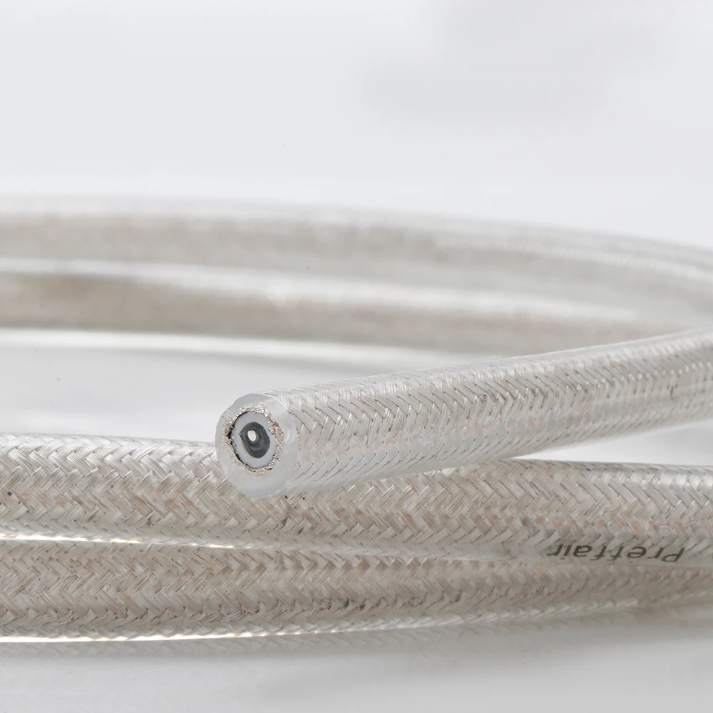 Audiophile reines 99,998 % Silber HiFi-Audioleitung 3-adriges Signal-Massenkabel DIY RCA / XLR Balance-Kabel – Detail 1