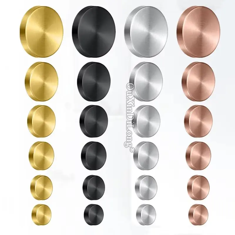 

HOT 200PCS 304 Stainless Steel Advertisement Nails Acrylic Billboard Glass Mirror Nails Decorative Caps+Copper Ring+Screw+Shim