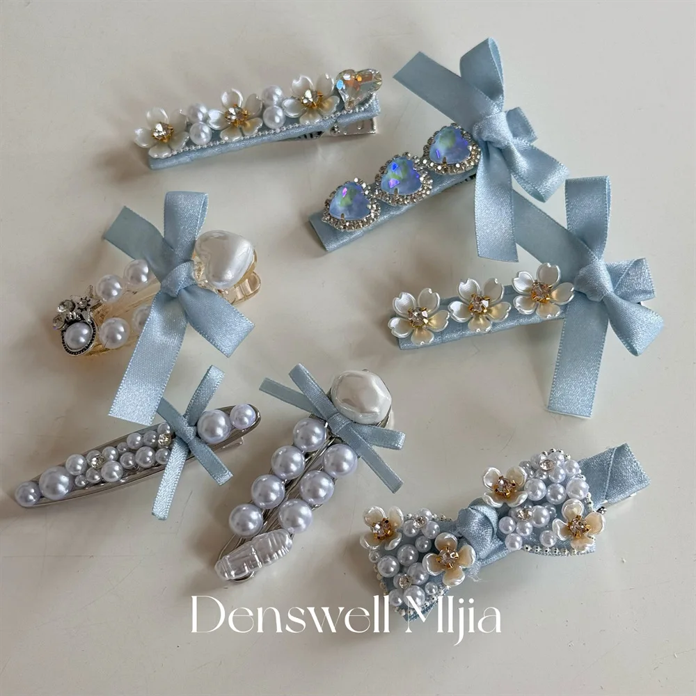 

Korean Style Flower Pearl Hair Clip - Rhinestone Side Comb for Teen Girls Sweet Cute Hair Accessory for Daily & Party