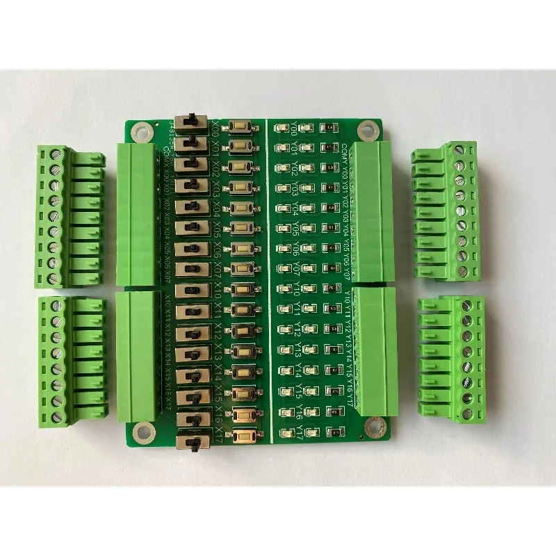 PLC Debugging Simulation Board with 16 Input/Output Test Board Button Toggle Switch for Learning Module