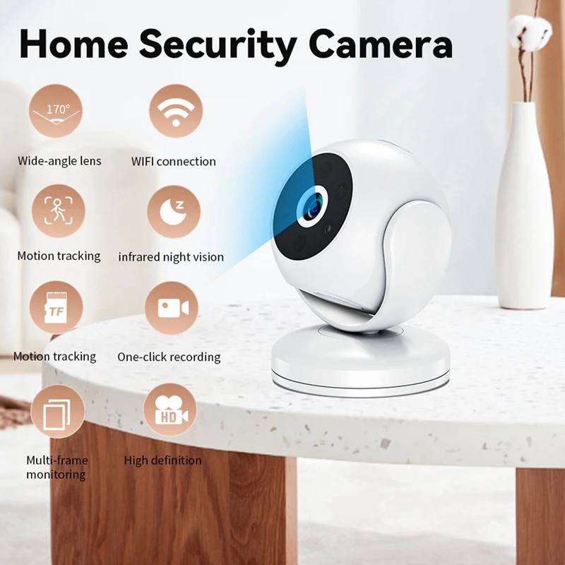 Indoor IP Camera Wifi 1080P Super HD Pan&Tilt 2-Way Audio Motion Detection Smart Home Camera For Baby