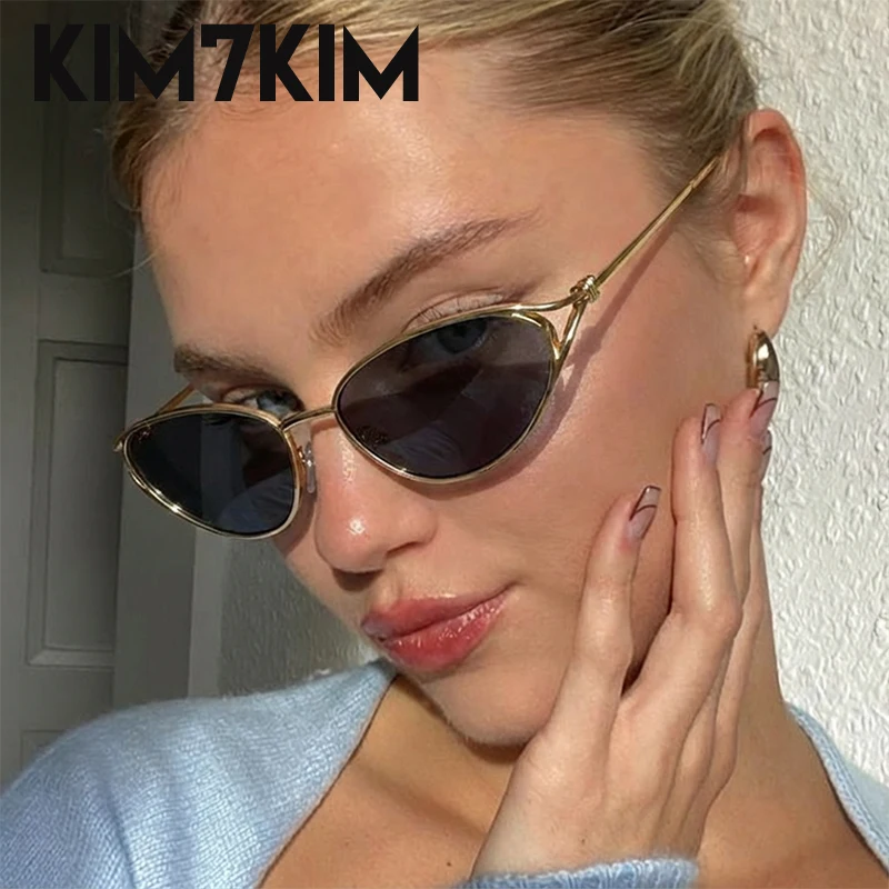 

Sexy Punk Cat Eye Sunglasses Women 2025 Luxury Brand Trendy Oval Sun Glasses Vintage Metal Frame Eyewear UV400 Outdoor Shades