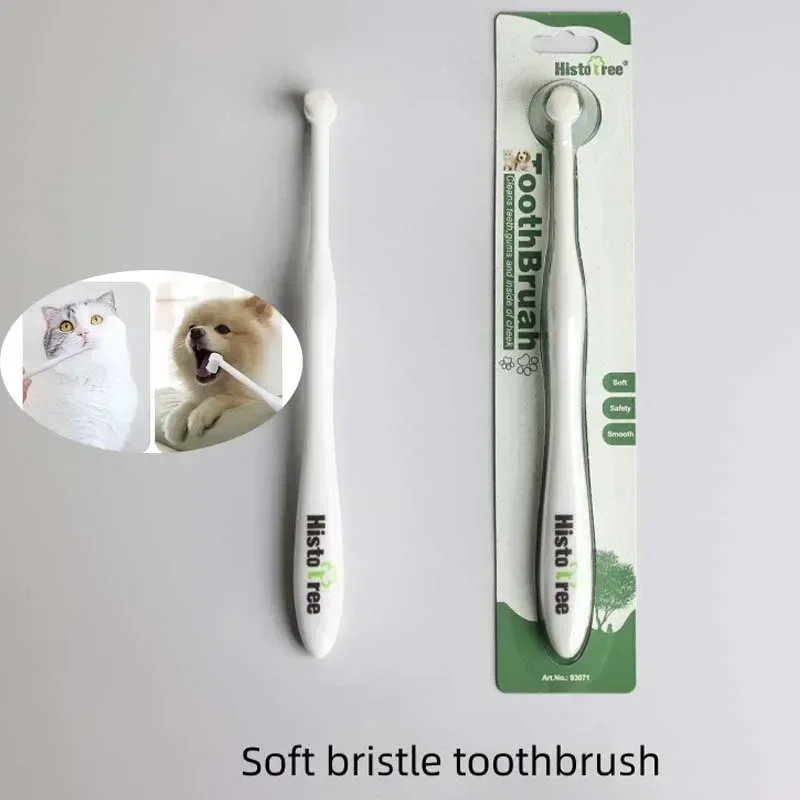 Escova de dentes de cabeça redonda para cães, remove mau hálito e tártaro, cuidados dentários, escova macia, ferramentas de limpeza oral para cães e gatos, suprimentos