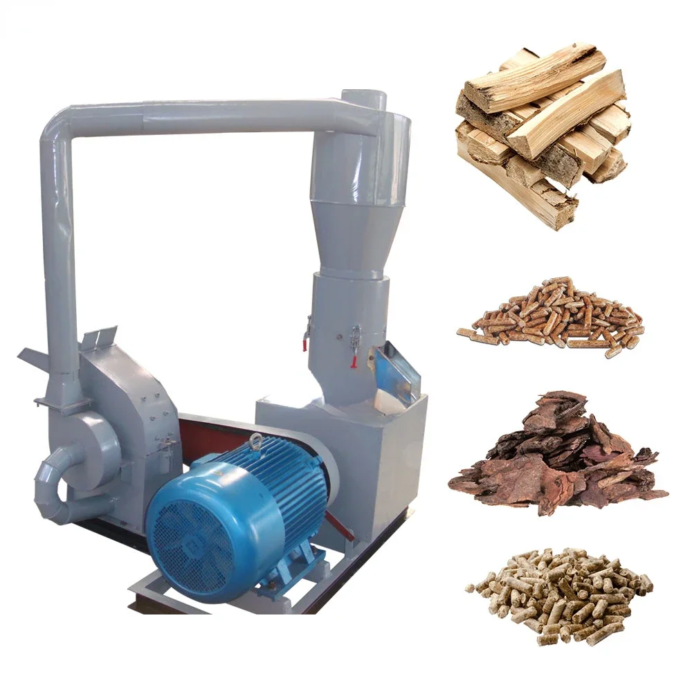 Tanie i dobre maszyny do pelletów z trawą, szprotami ryżowymi, ziarnem i drewnem o mocy 15 kW, automatyczne maszyny do kruszenia karmy dla zwierząt i kur.