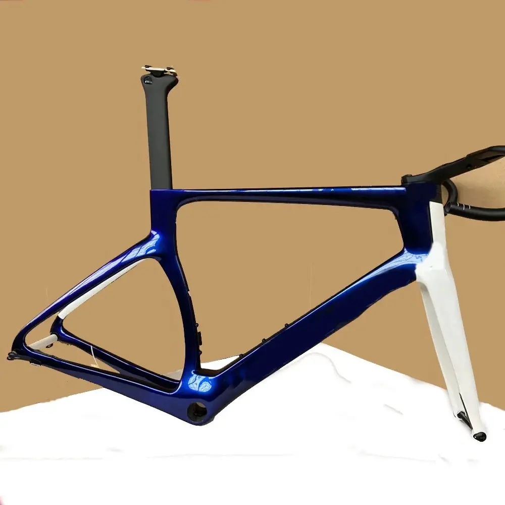 

25 Colors X5 Carbon Frame Road Bicycle Disc Brake Carbon Bike Frameset With Handlebar Size 48cm 51cm 54cm 56cm 58cm