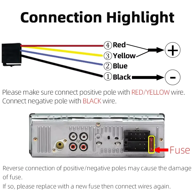 AKAMATE 1Din Bootsradio für RV ATV UTV SPA RZR Marine Media Stereo Player Bluetooth AUX USB mit Fernbedienung FM AM Radio – Detail 2