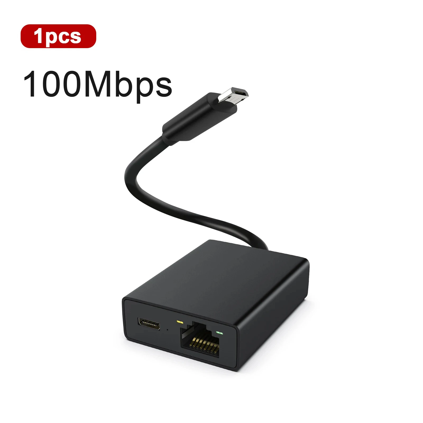 100 Mbit/s 1000 Mbit/s Ethernet-Adapter für Fire TV Stick Micro USB auf RJ45 Ethernet-Netzwerkkarte für kompatiblen Fire TV Stick