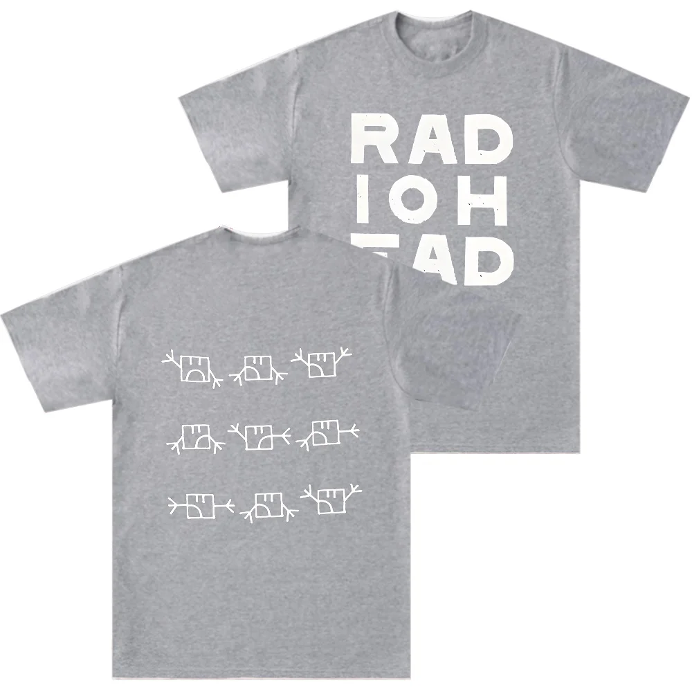 Radiohead Semaphore T-Shirt Alternative Rock Band Baumwolle Lange Kurze Ärmel Herren Oberteil Kleidung Damen Herren Vintage Casual T-Shirts – Detail 4