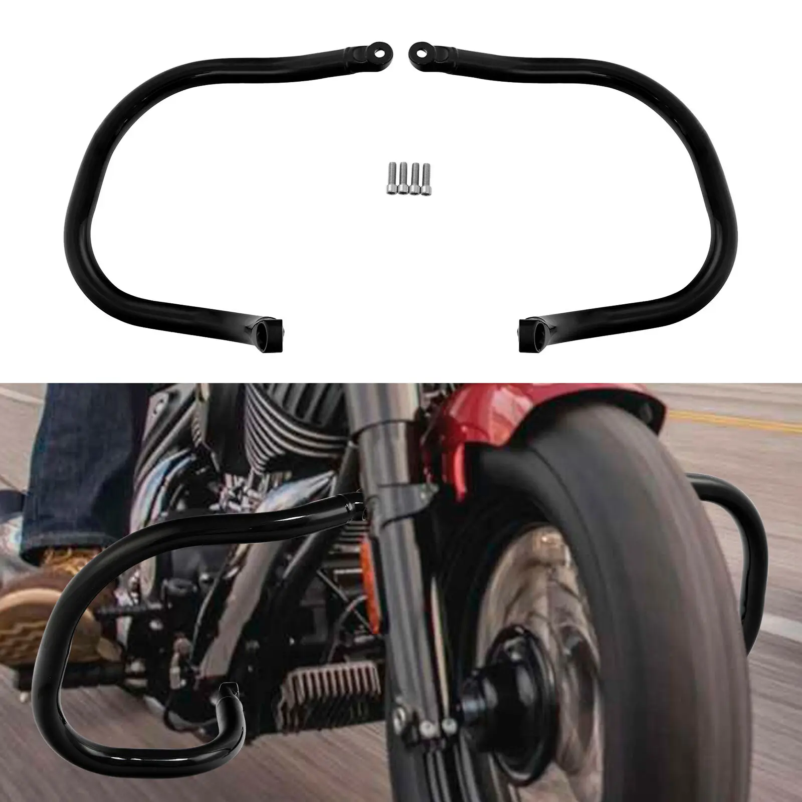 Engine Highway Guard Crash Bar For Indian Super Chief Limited Icon 2023 Chief Bobber Dark Horse 2022 Black/Chrome Motorcycle