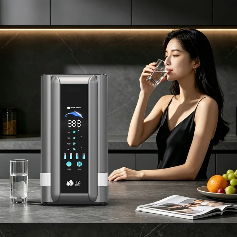 &Hydrogen-Enriched RO Water Purifier, Home Drinking Water Dispenser, Reverse Osmosis Filtration for Kitchen Tap Water view 3