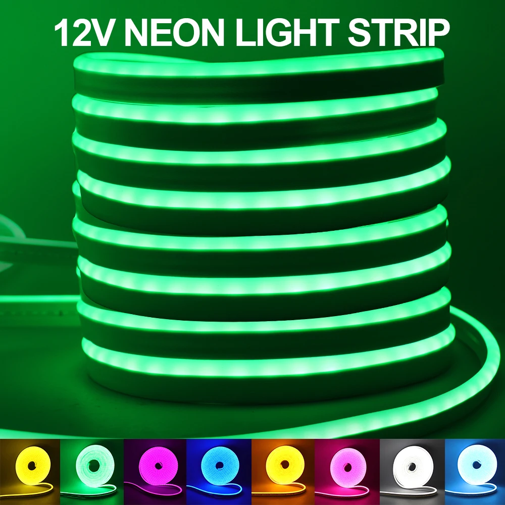 12V LED Neon Light 2835SMD Waterproof Flexible LED Light Strip 1M 5M 120LEDs/m Neon Rope Tape For Outdoor Room Decoration