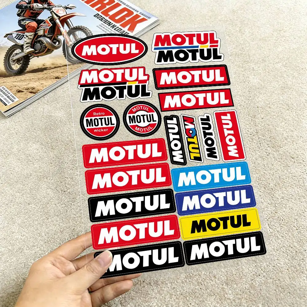 

Светоотражающие наклейки Motul для мотоциклов, водонепроницаемые наклейки для шлемов, скутеров, топливных баков, ящиков для инструментов, гоночные наклейки
