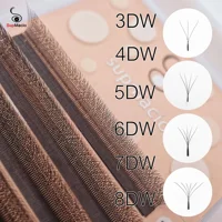 SUPMACIO-abanicos de volumen prefabricados con forma de W, 3D, 4D, 5D, floración automática, luz natural, trébol suave, extensión de pestañas insumos extensiones de pestañas maquillajes para mujer  insumos de pestañas