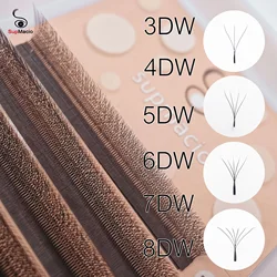 SUPMACIO W Shape 3D 4D 5D Premade Volume Fans Automatic Flowering Nature Soft Light Clover Lashes Bloom Eyelashes Extension