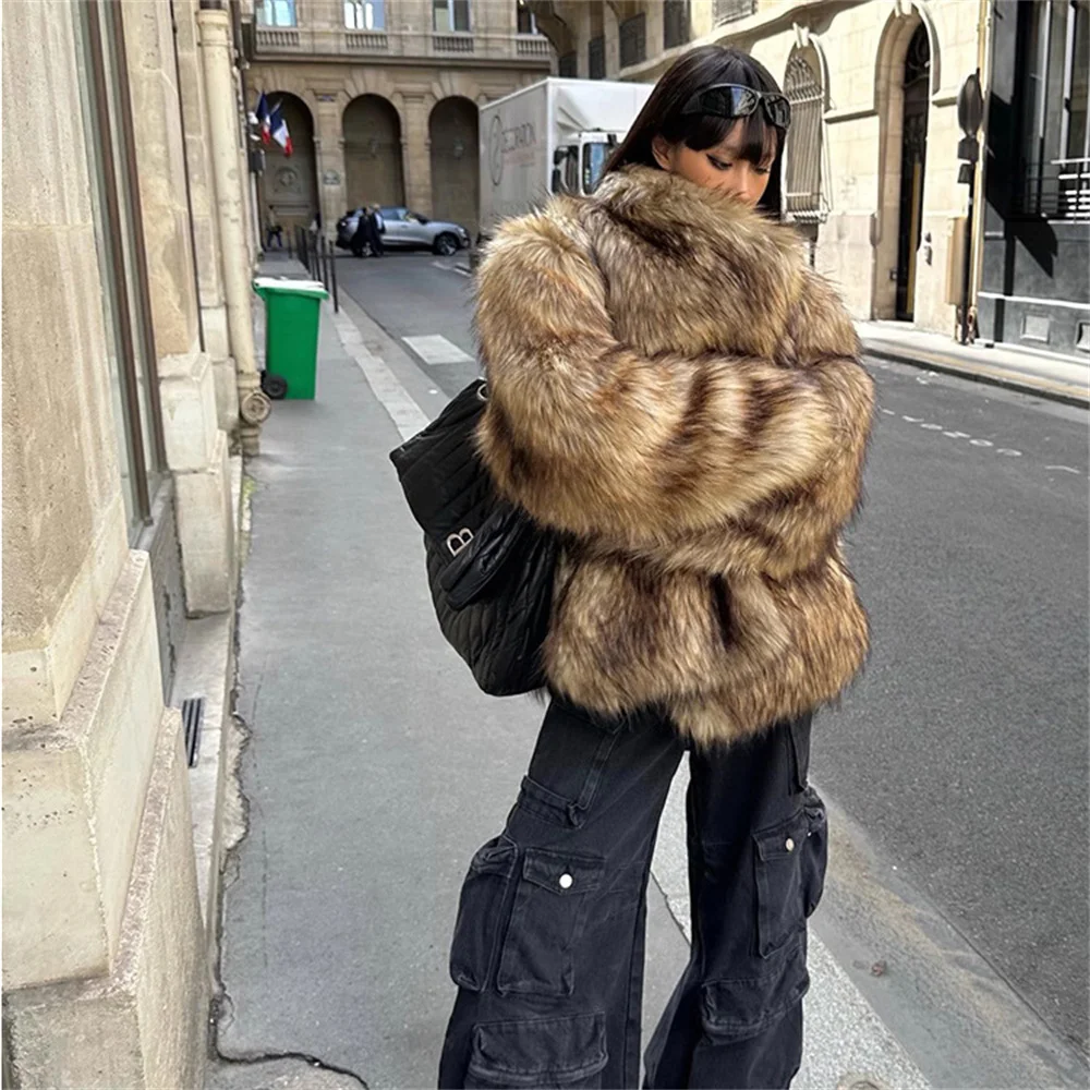 Female Jackets New Autumn Winter Warm Plush Women's Coat Streetwear Loose Lady Outerwear Feminina Oversized Jacket For Women