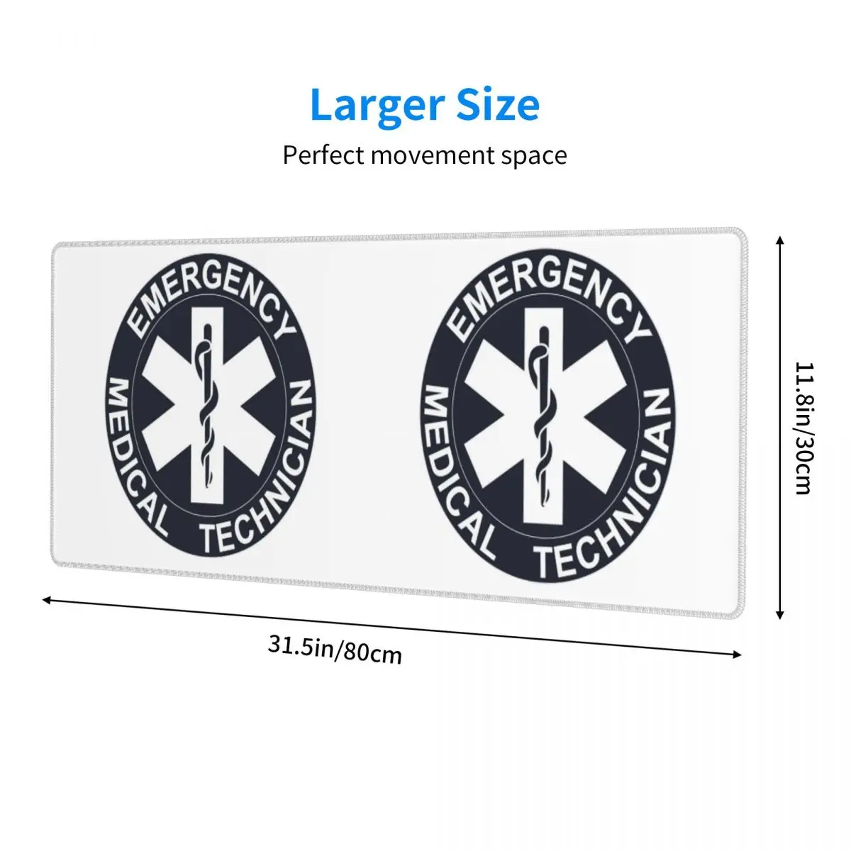 Large Mouse Pad Emt Star Of Life Emergency Medical Gamer PC Laptop Mats Keyboard Carpet Computer Gaming Desk Mat
