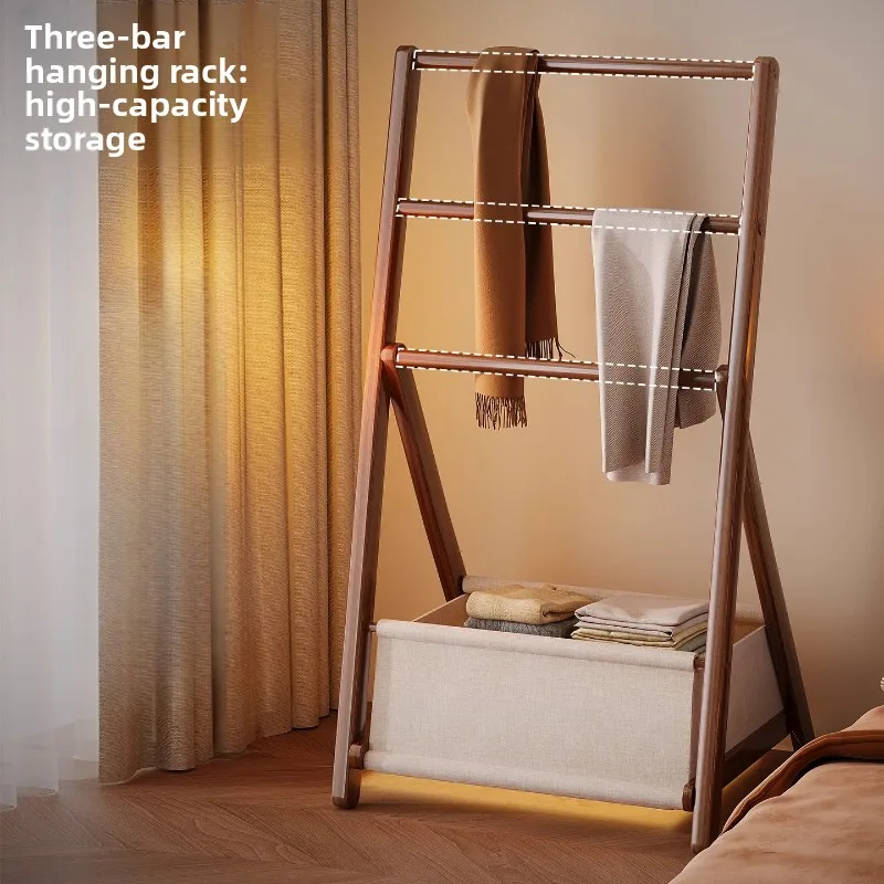 رف ملابس لغرفة النوم الاسكندنافية، غرفة معيشة صغيرة، رف تجفيف بسيط داخلي، موفر للمساحة، أثاث منزلي عتيق #5