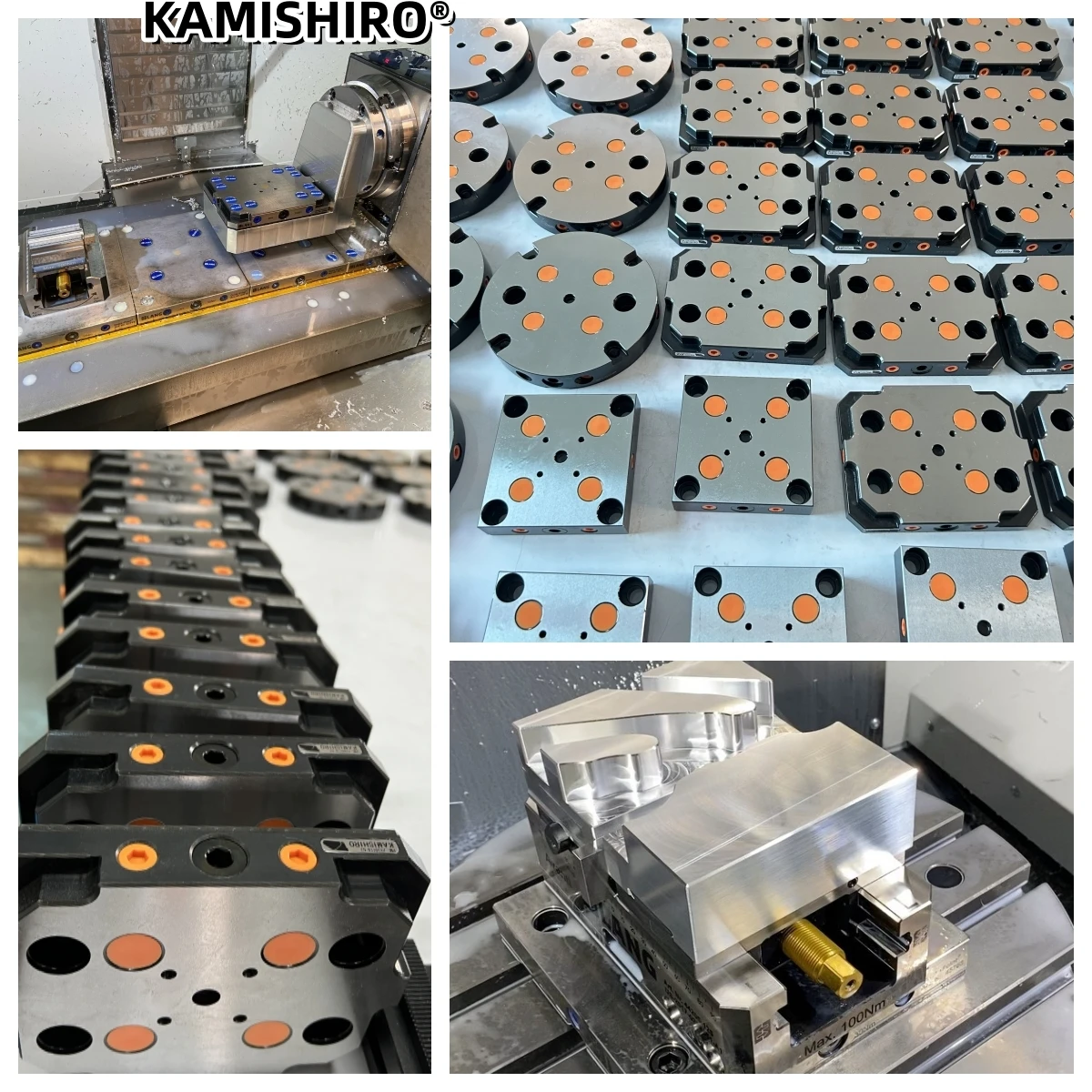 CNC Workholding Zero Point System Adapter For Self Centering Vise Quick Point 52mm Milling Machine Tool Accessories Kamishiro