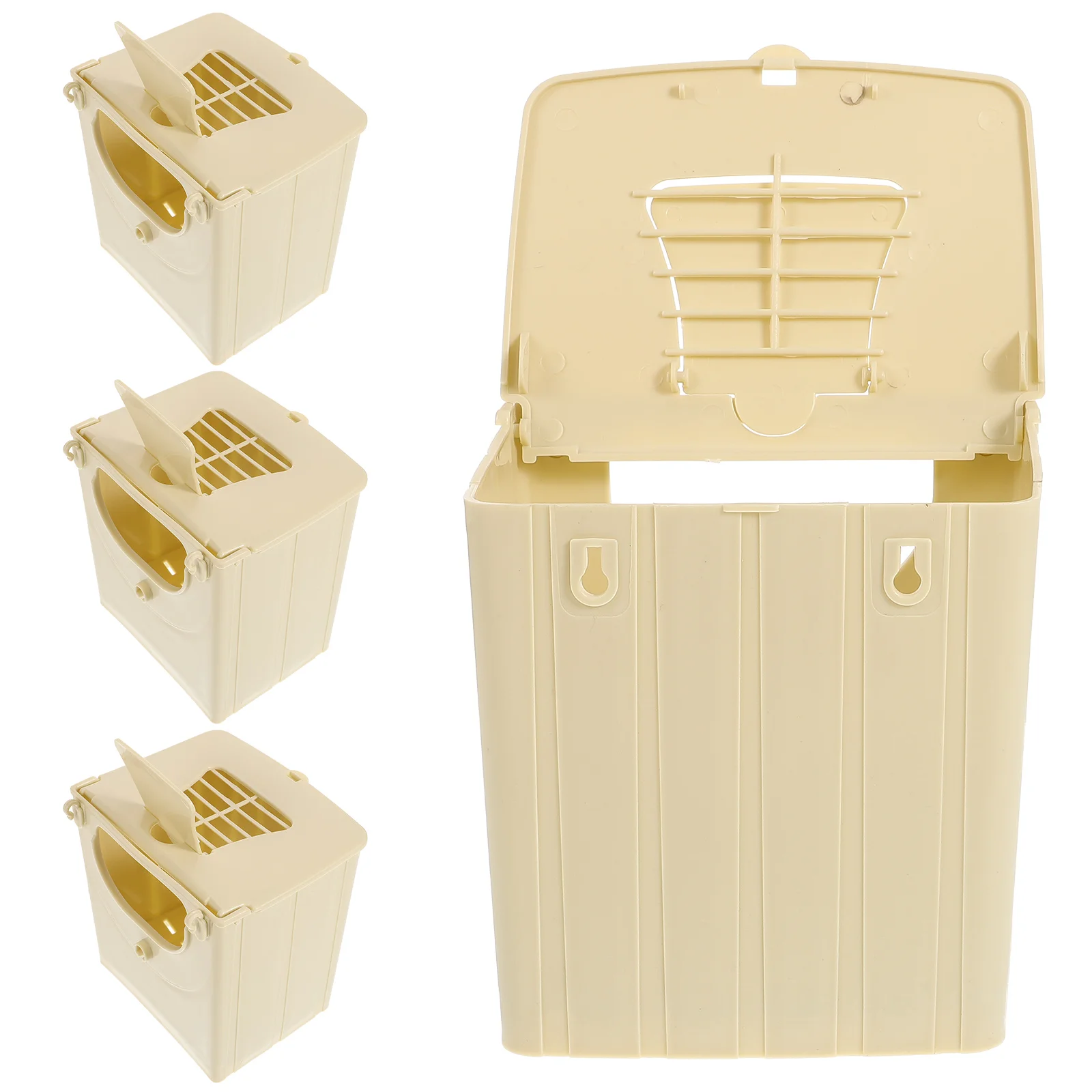 4 Pcs Bird Breeding Box Nesting Case Incubation Hanging House Cage Hut for Supplies Plastic