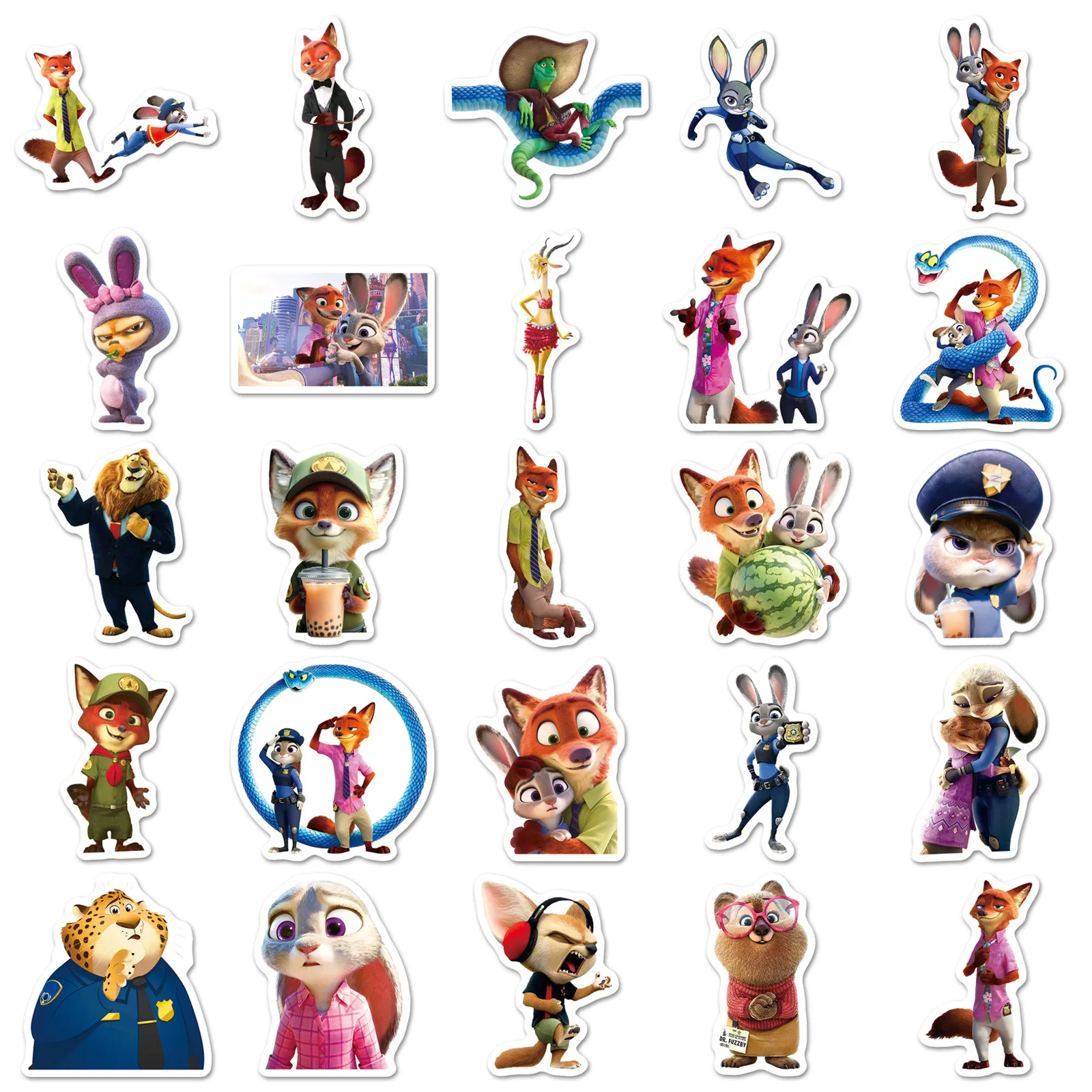10/50PCS Nuovo Zootopia 2 Disney Movie Graffiti Adesivi Judy Hopps Nick Wilde Cartoon Decalcomania FAI DA TE Bagagli Telefono Chitarra Giocattoli Per Bambini