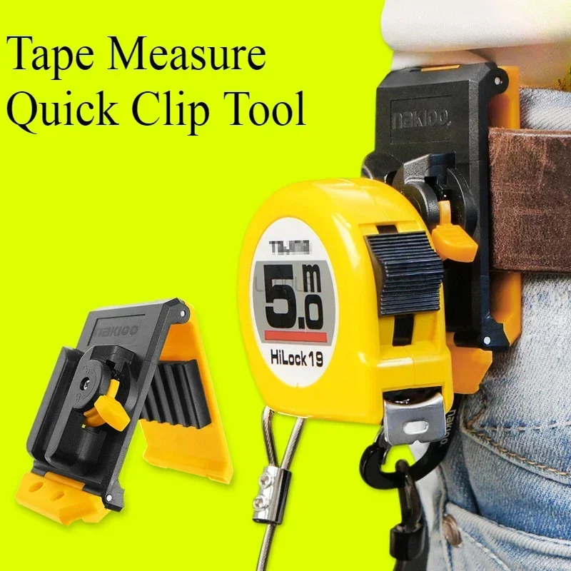 Woodworking Electrician Belt Tape Measure Hanging Tools Safety Rope Hanging Hole ABS Plastic Material Waist Hanging Tool Parts