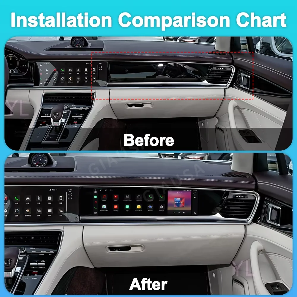 

11 Inch Car Co-pilot Smart Screen For Porsche Panamera 2017 -2023 Android 13 Car Radio Entertainment System Multimedia Head Unit