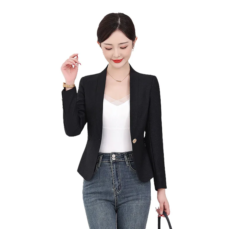 جديد أزياء أنيقة البدلة عارضة المرأة طويلة الأكمام المهنية السترة سترة رسمية Workwear8628