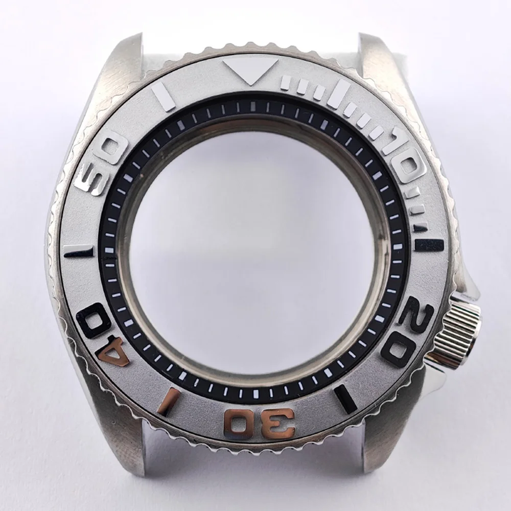 42mm High-quality Man watchSteel Case Black Stainless Case Fits NH35NH36 Movement Accessories Sapphire Glass 22mm Band