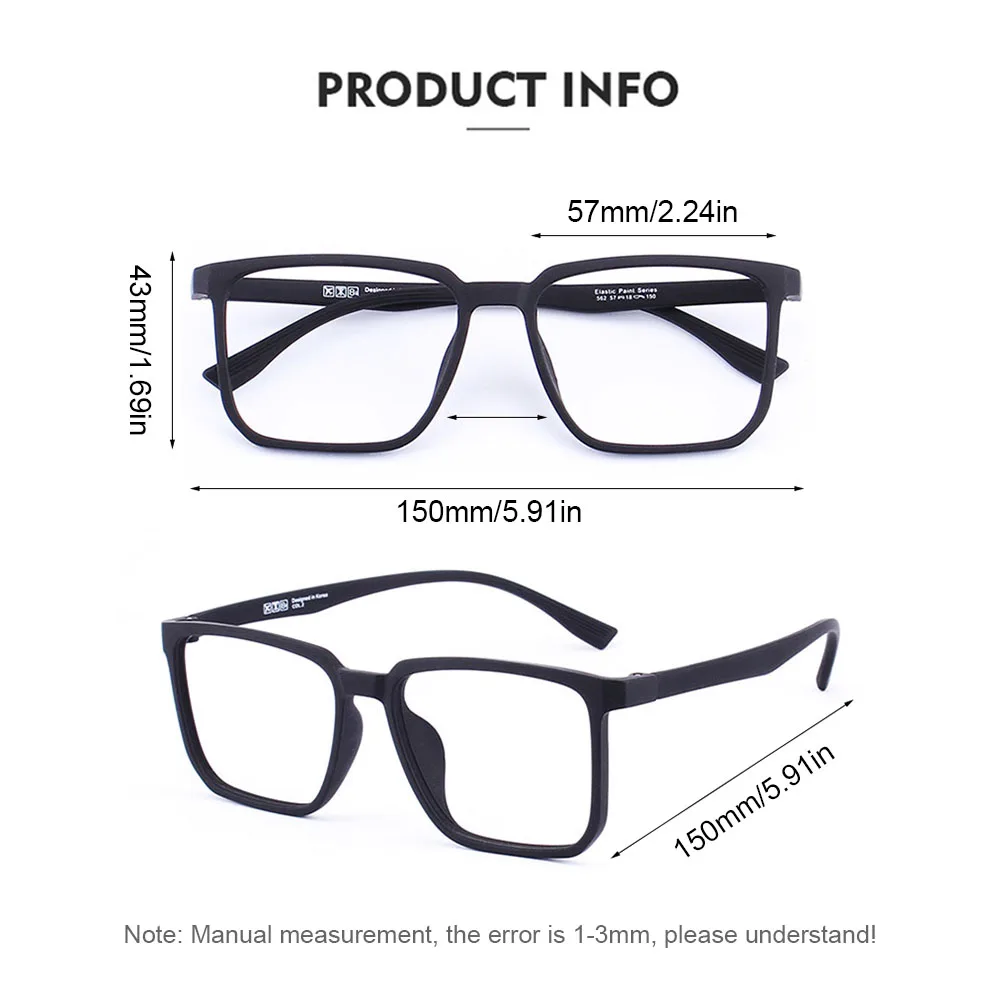 CLOUT GOGGLESS Large Size Spectacles Frame, Unisex