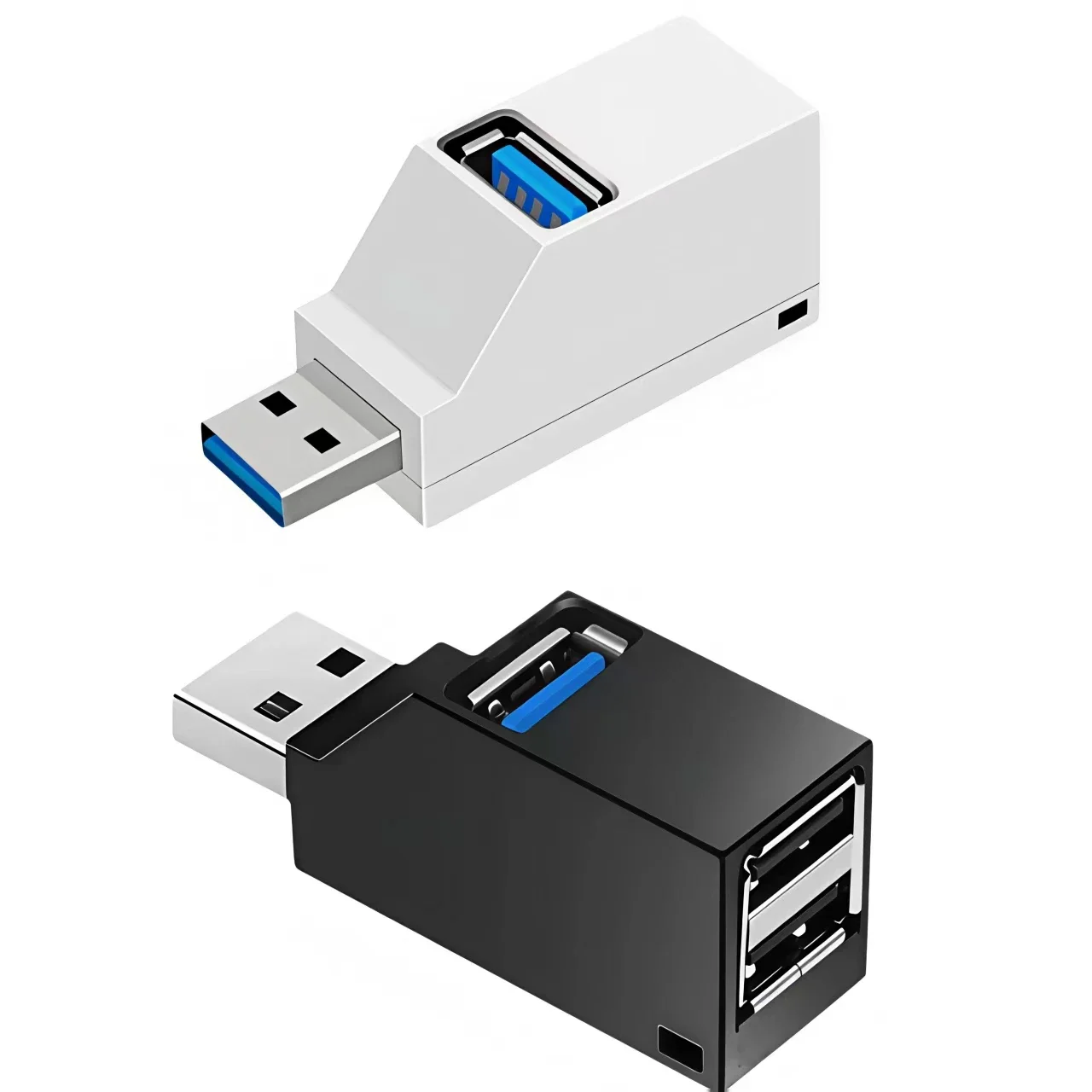 Hub USB 3.0, Adaptador e Distribuidor USB-A de 3 Portas, Plug and Play, Sem Necessidade de Driver, Fácil de Usar, Para Laptop, PC, Carro, Mac Pro, iMac