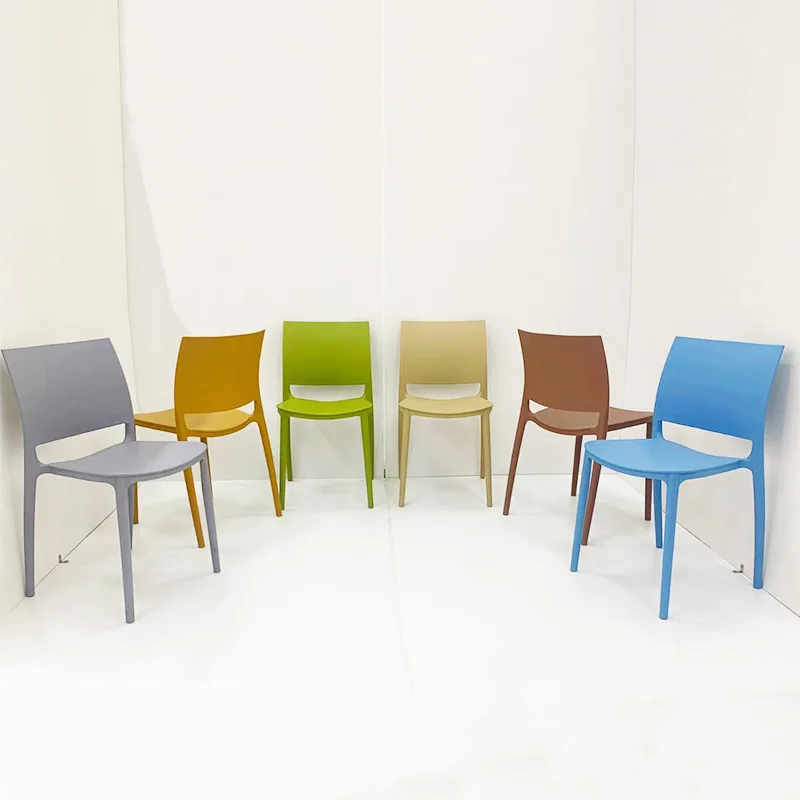 and thickened new environmentally friendly PP plastic chair, outdoor stackable leisure back chair, color plastic dining chair