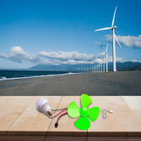 Blades Mini Wind Turbine Motor ABS Metal Features High Reliability Note Stable Performance And High Reliability