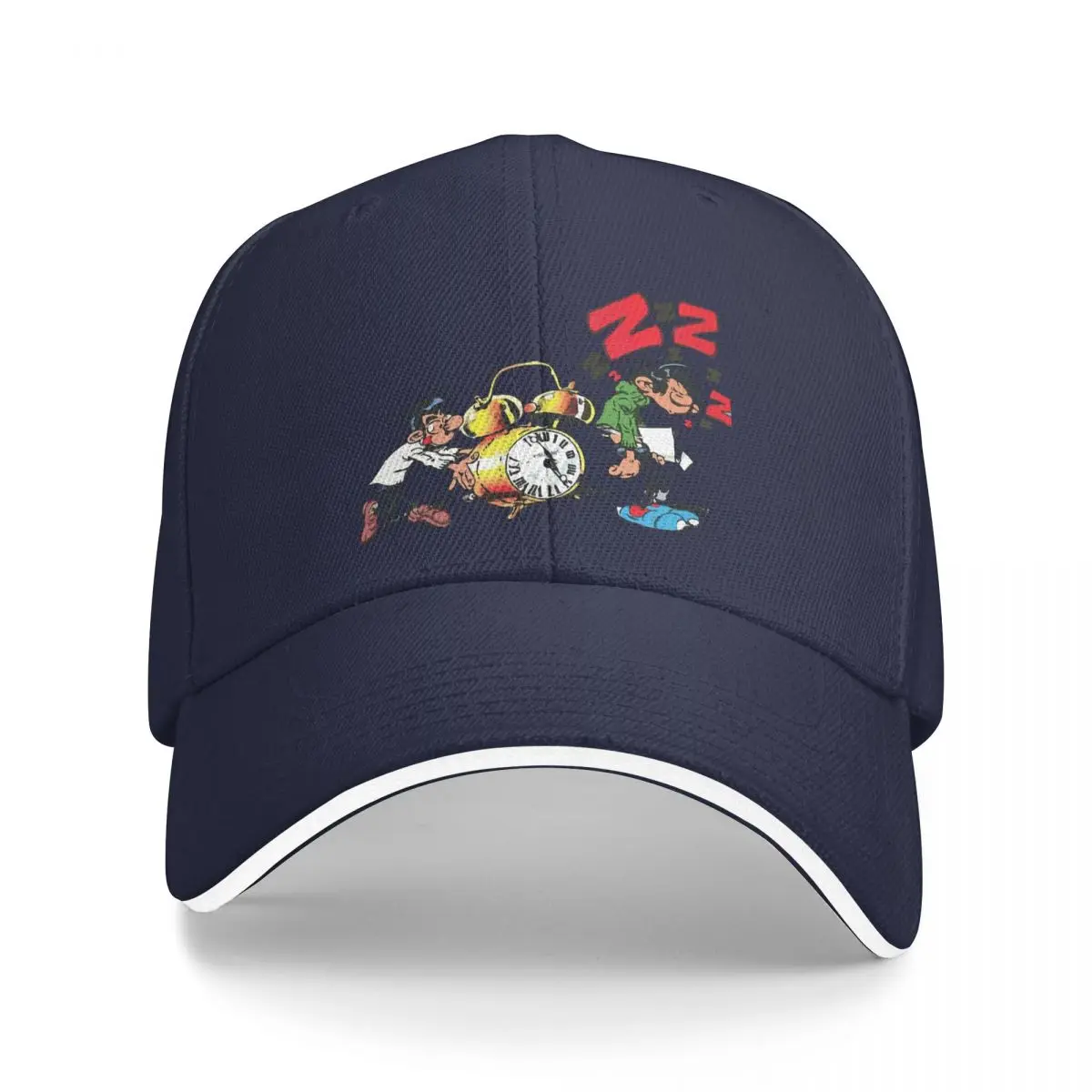 Gaston Lagaffe Anime Wake Up Dad Hats Pure Color Women's Hat Cycling Baseball Caps Peaked Cap