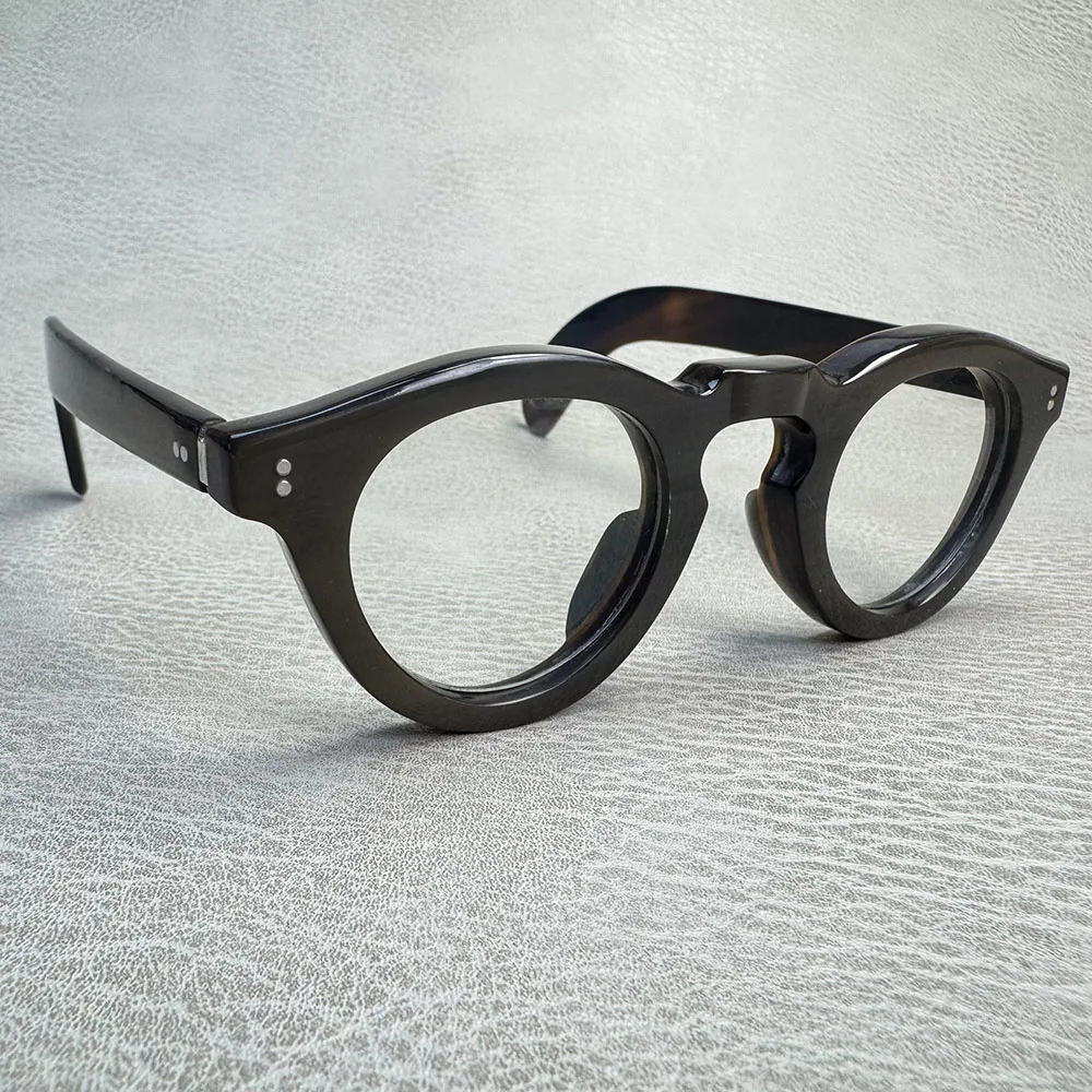 

Man's Glasses Frames Cat Eye Retro Handmade Buffalo Horn Reading Prescription Eyeglass Frames Unique Vintage Optical Eyeglasses