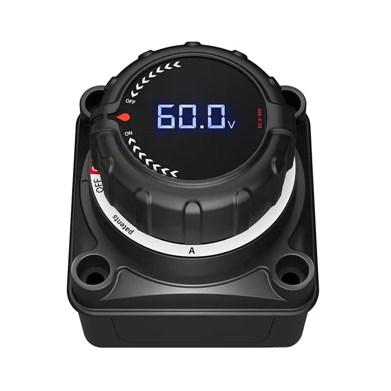

AA92-Upgrade Battery Disconnect Switch With Voltmeter Master Isolator Cut/Shut Off Switch DC5-60V For Marine Boat Car Truck