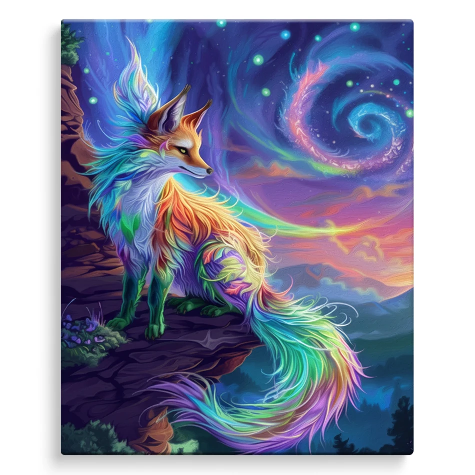 

SDOYUNO Painting Paints By Numbers Aurora Animals Dolphins Wolves Foxes Art Supplies Drawing On Canvas Acrylic Paints Decorative