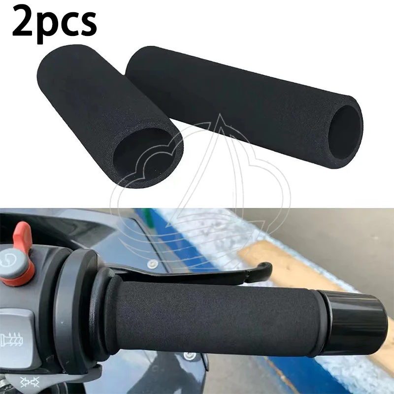 2pcs Motorcycle Hand Protector Foam Protaper Cuffs Motorcycle Handlebar End Anti Vibration Cover Grips Motorbike Handle Grip