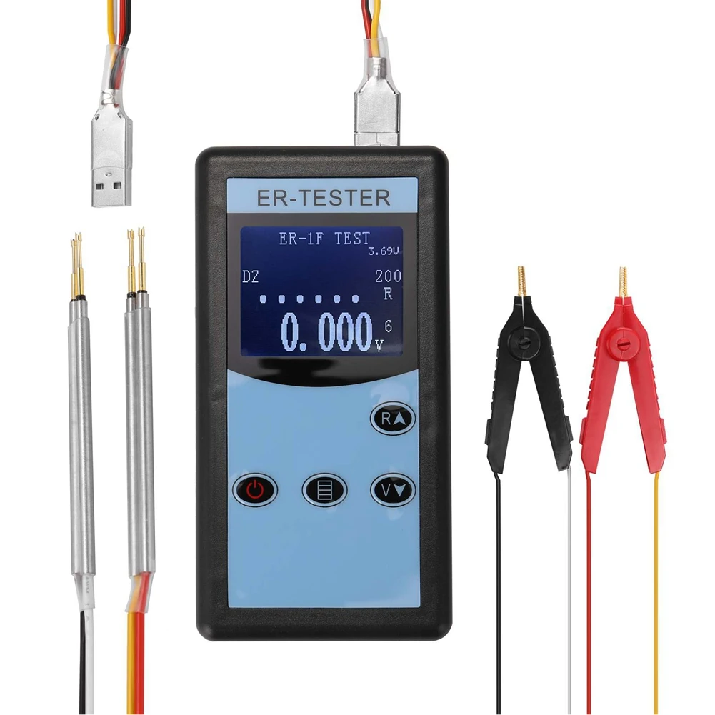 

0.01MΩ-200Ω Battery Internal Resistance Tester 4 Wire Battery Voltage Resistance Testing Tester Nickel Hydrogen B